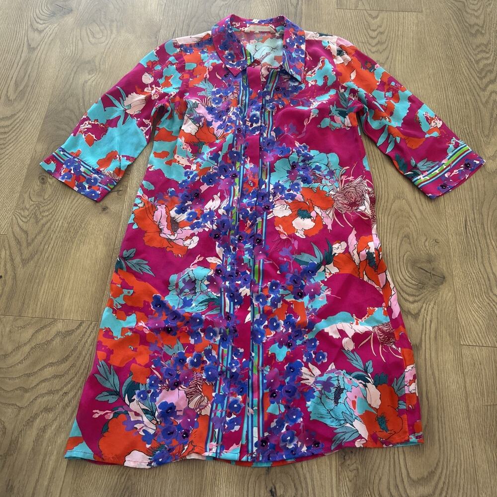 Soft Surroundings Garden Path Shirt Dress Petite XS